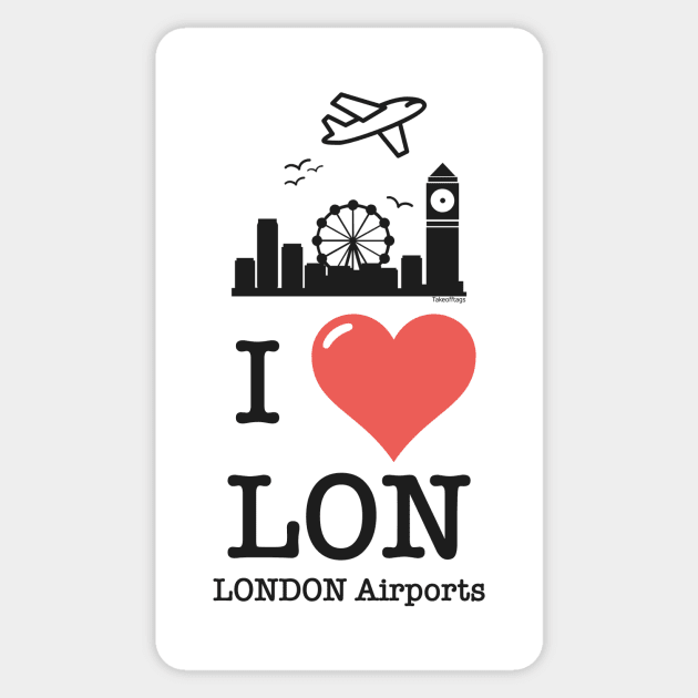 I love/like London airports Sticker by Woohoo